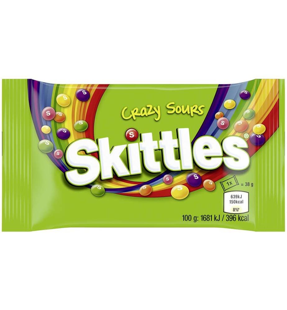5x Skittles Crazy Sours - 38g