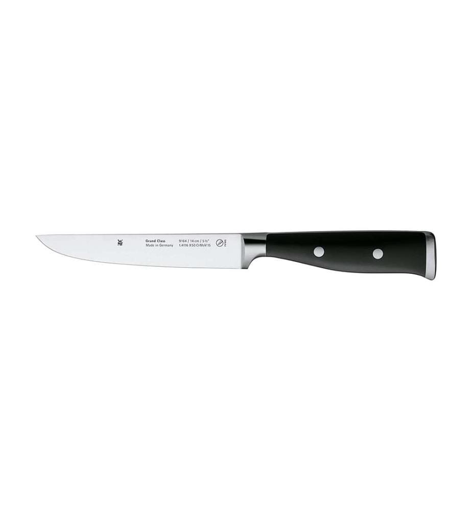 Grand Class Couteau de préparation 14 cm, Argenté et noir
