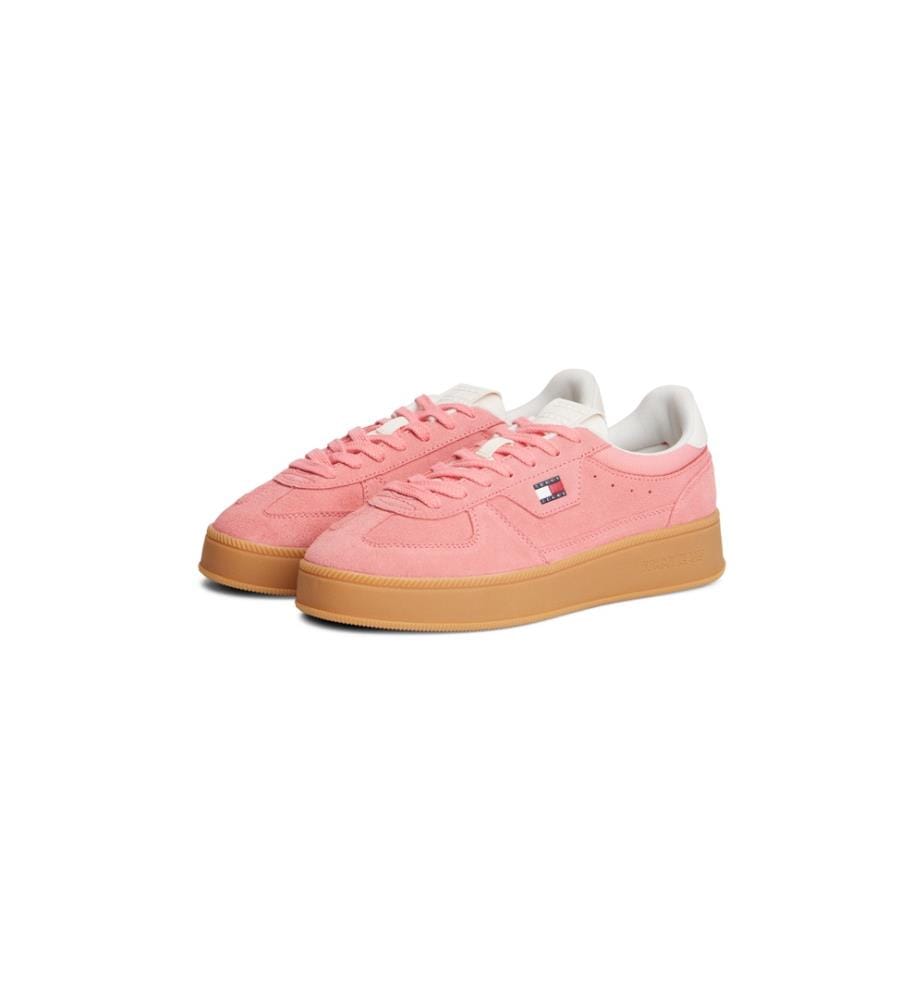 Baskets chunky The Greenwich en daim - Rose & Marron