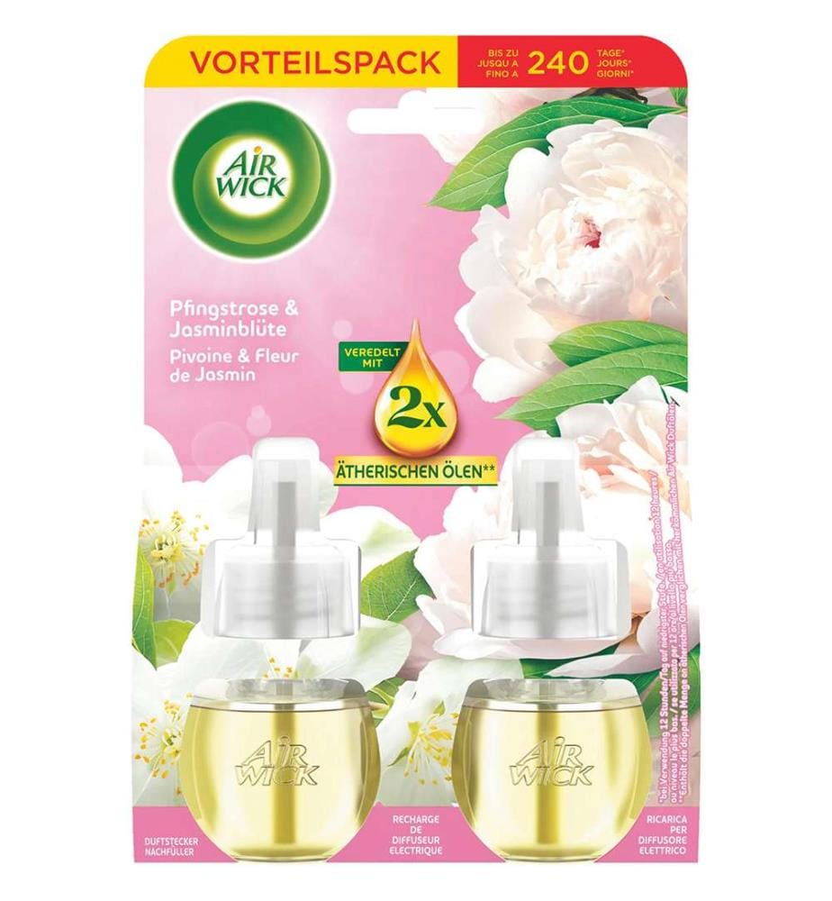 Pack de 3 recharges de parfum Pivoine & Fleur de Jasmin 19ml