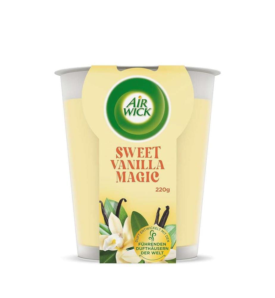 Pack de 3 grandes bougies parfumées Sweet Vanilla Magic 220g