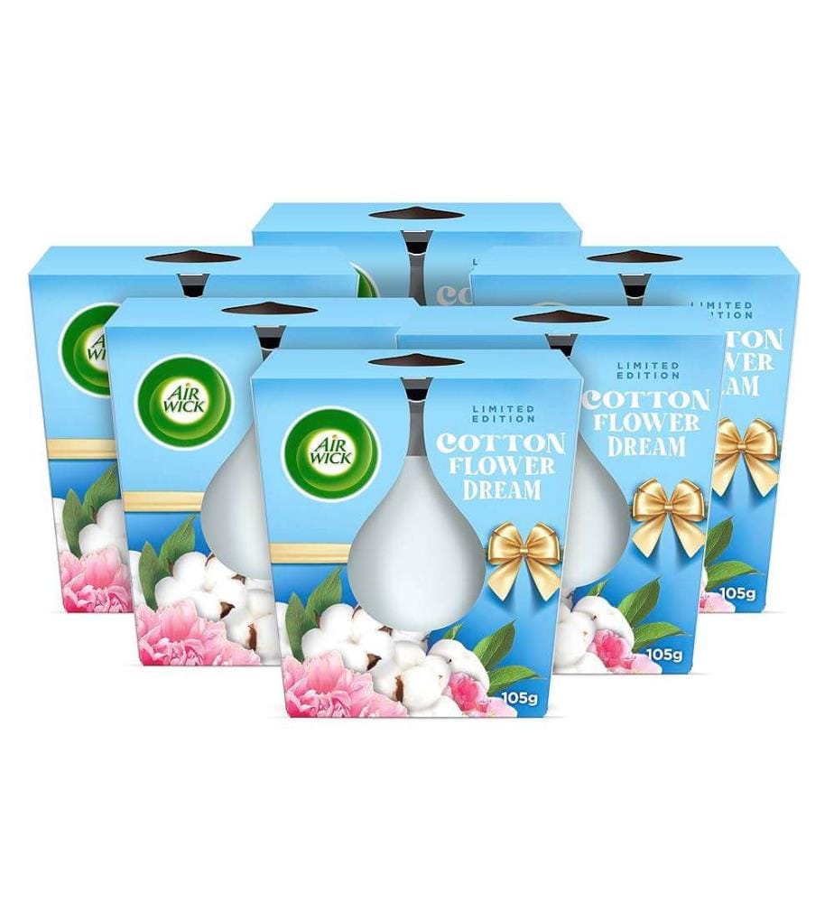 Lot de 3 bougies parfumées bien-être Cotton Flower Dream Duo 2x105g