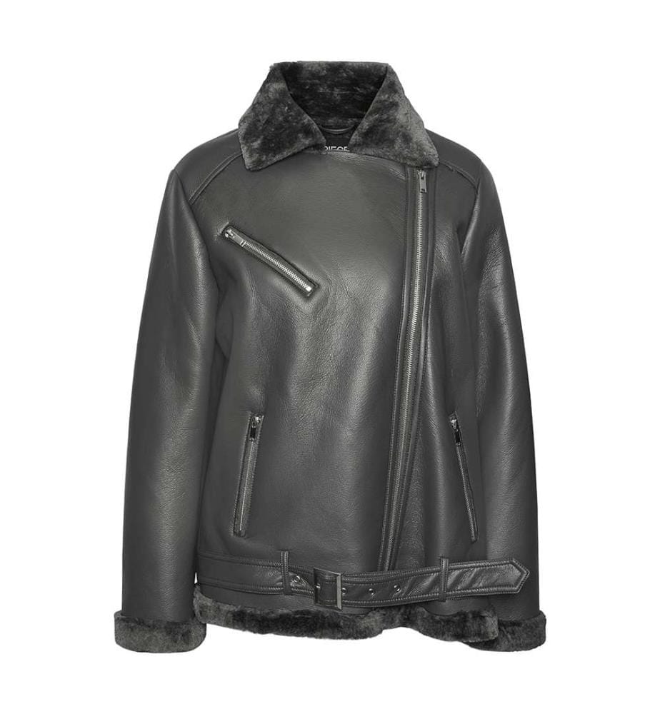 Veste en Fausse Fourrure Nora - Argenté