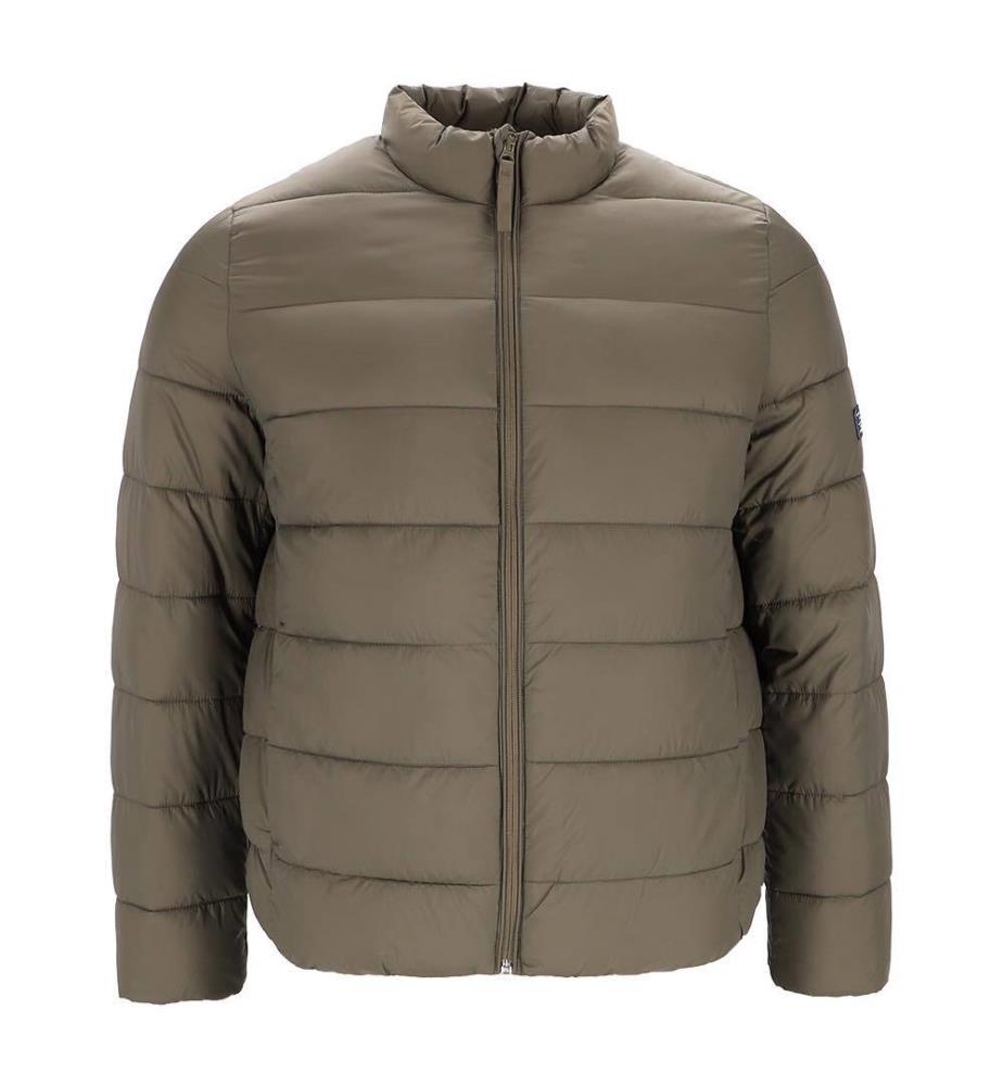 Veste en duvet, matelassée, col montant - Vert militaire