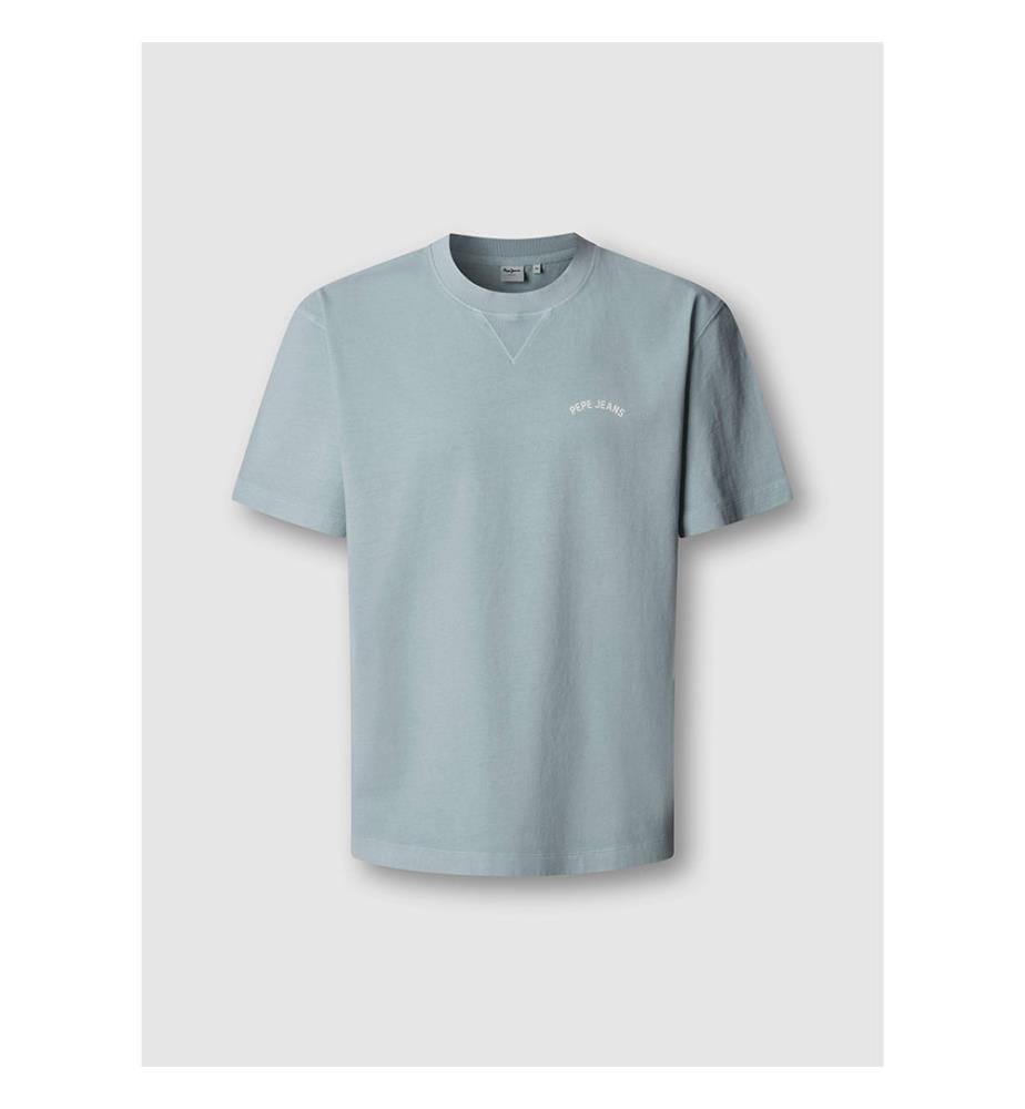 T-shirt à manches courtes de coupe décontractée - Bleu Acqua foncé