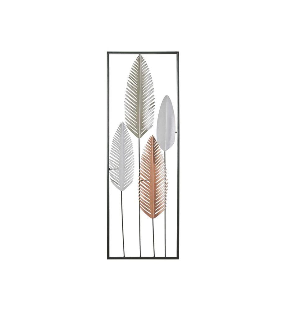 Décoration murale Feuille NIOBIUM Métal 90 cm Argenté