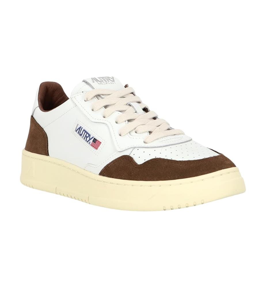Baskets Medalist Low en Cuir - Blanc et Brun