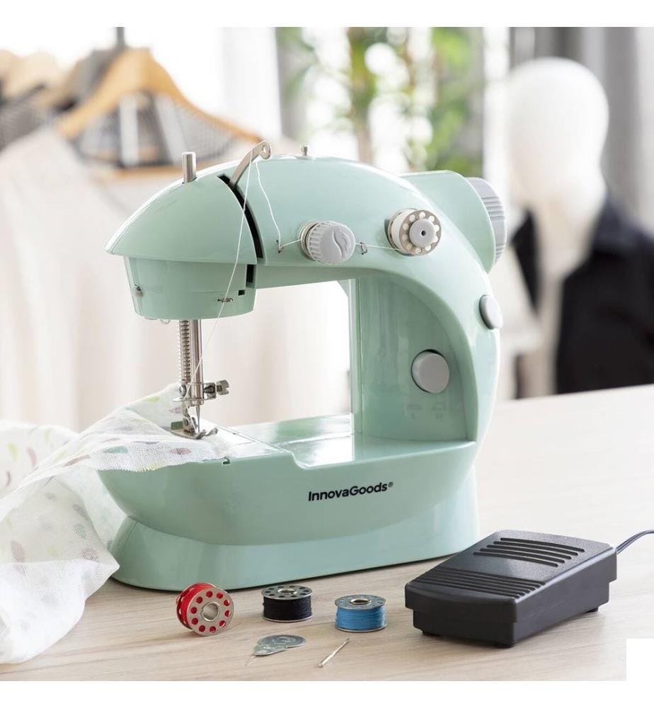 Mini Machine à Coudre Portable avec LED, Coupe-Fil et Accessoires Sewny