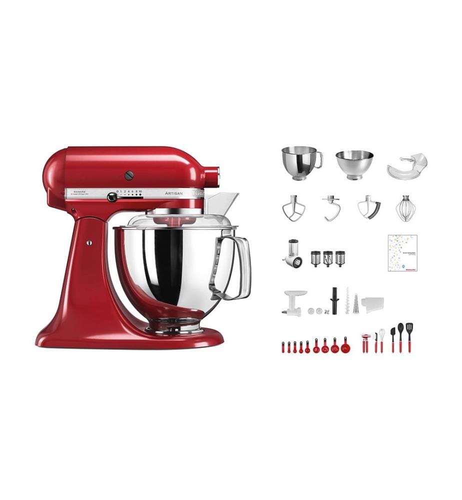 Robot de Cuisine avec Accessoires Artisan Swiss Anniversary Set KSM200 - Rouge