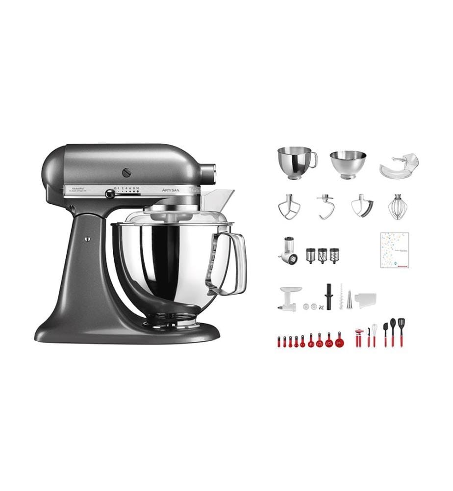 Robot de Cuisine avec Accessoires Artisan Swiss Anniversary Set KSM200 - Gris
