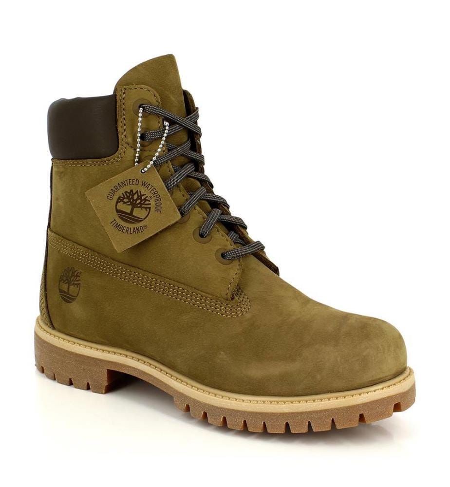 Bottines en Cuir 6-Inch Premium Waterproof - Olive Foncé