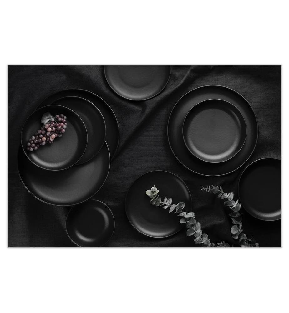 Service de Table (24 Pièces) - Noir mat