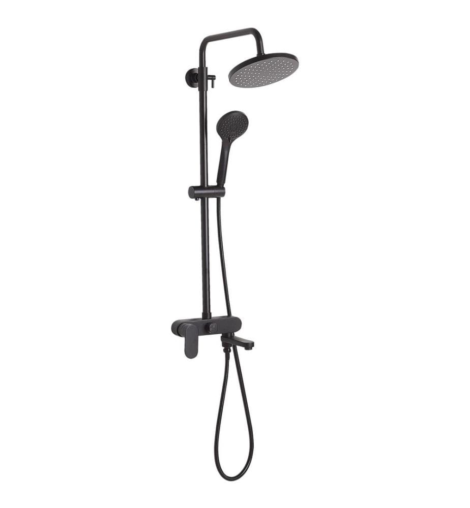 Ensemble de douche avec mitigeur et douche de pluie GURARA Noir