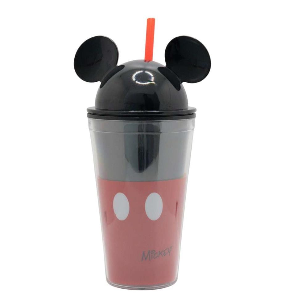 Verre à paille avec couvercle 3D 535 ml Mickey Mouse