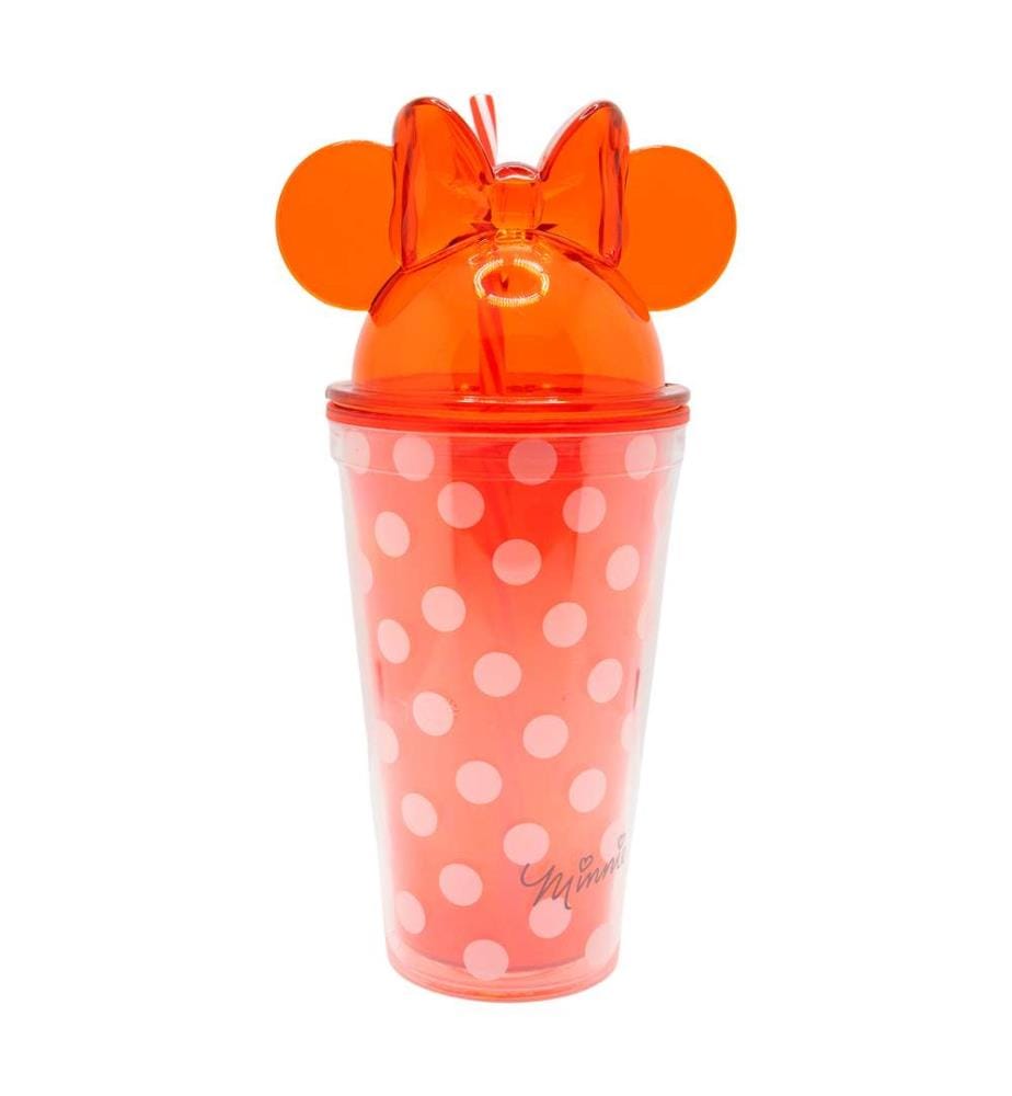 Verre à paille avec couvercle 3D 535 ml Minnie Mouse