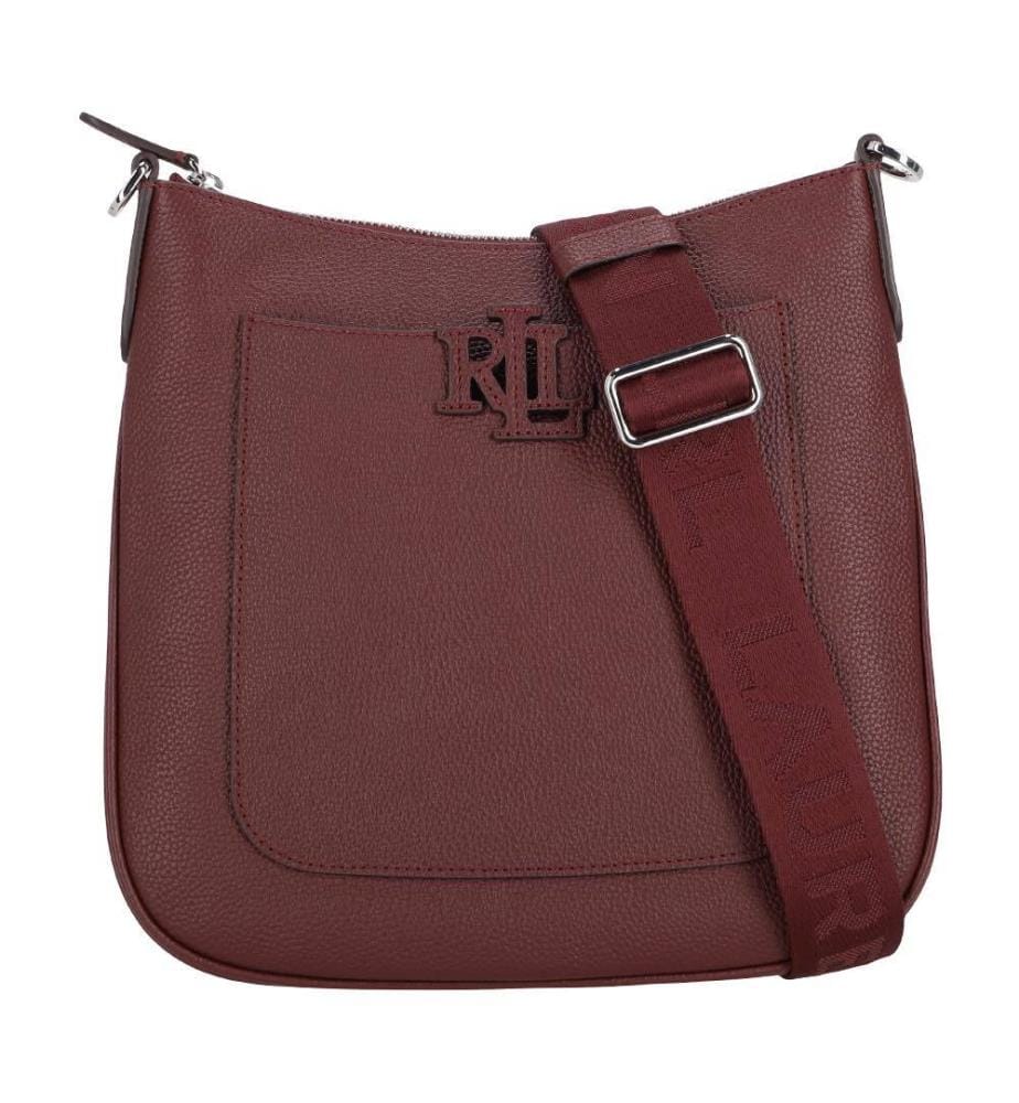 Grand sac à bandoulière Cameryn en cuir - Dark & Garnet