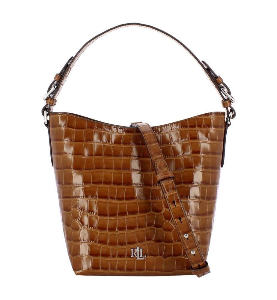 Sac seau moyen Witley façon crocodile - Tabac