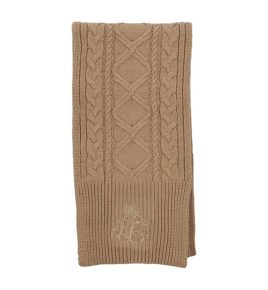 Écharpe torsadée à logo brodé - Bouleau & Tan