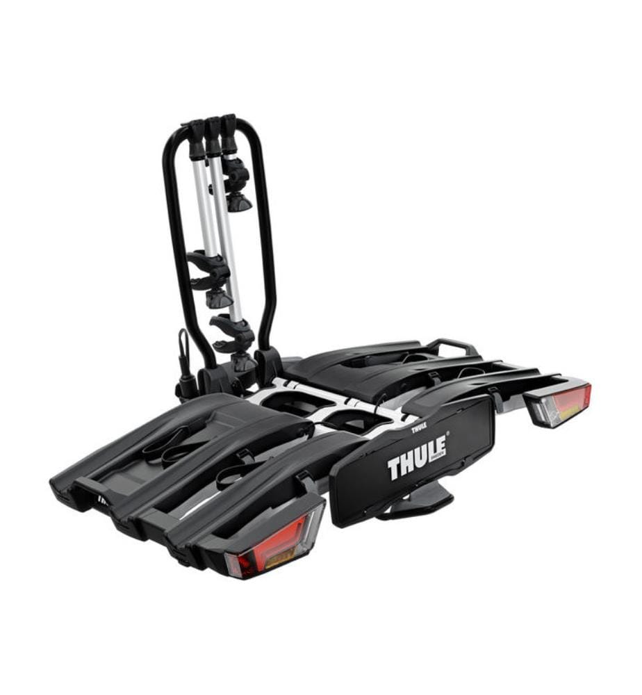 EasyFold XT - Porte-vélos pour 3 Vélos Plateforme sur Boule d'Attelage - Noir/Aluminium