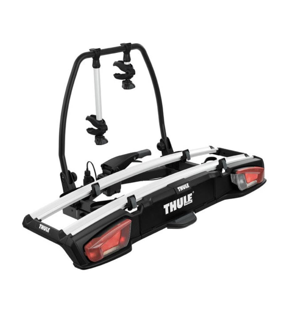 VeloSpace XT – Porte-Vélos pour 2 Vélos Plateforme sur Boule d'attelage - Noir/Aluminium