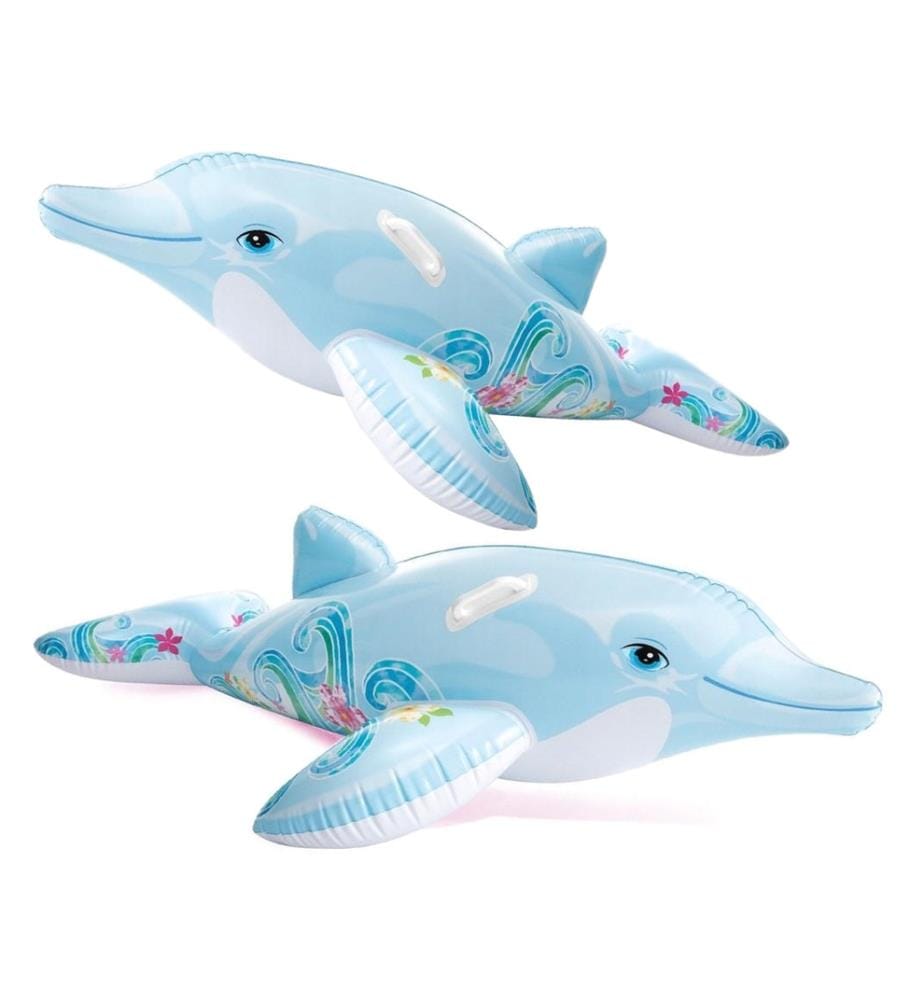 Bouée gonflable Dolphin Ride-on - 74 x 209 x 193 mm - Gris