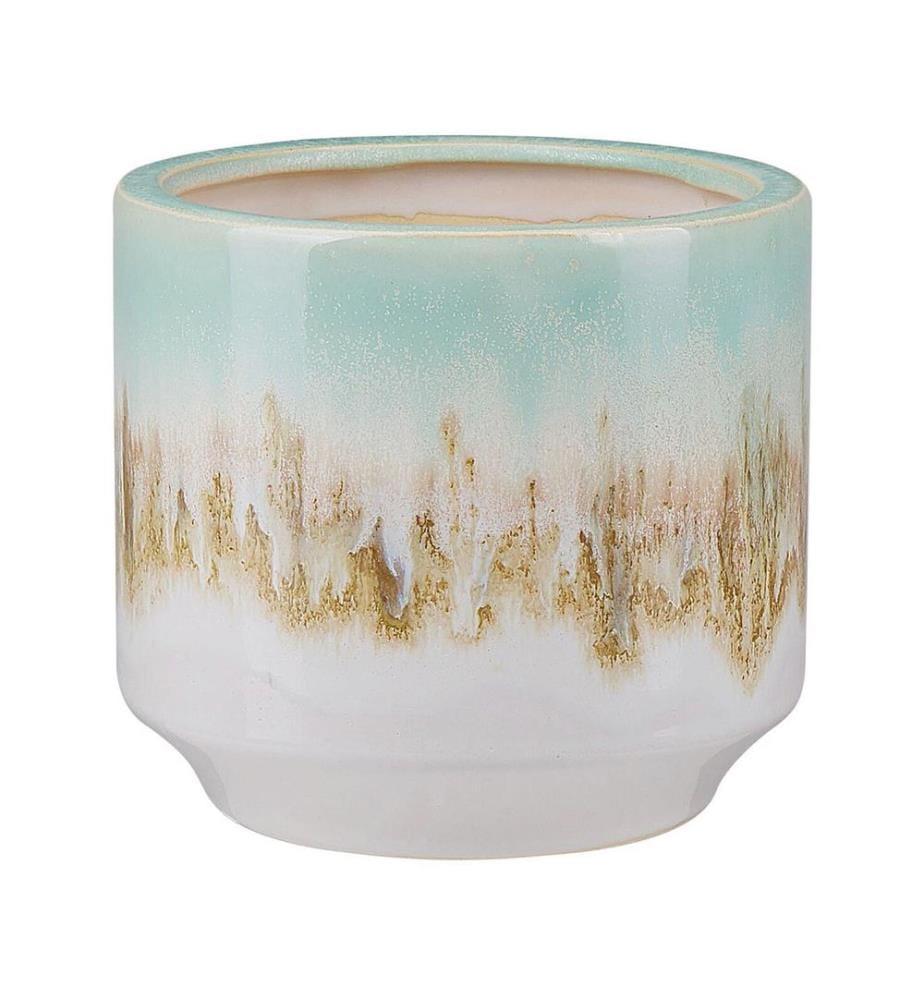 Vase à fleurs CYME Grès 15 cm Vert menthe
