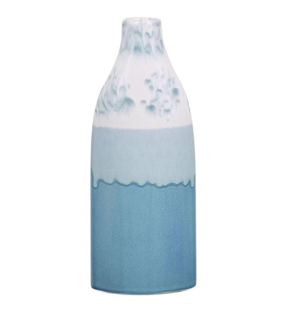 Vase à fleurs CALLIPOLIS Grès 30 cm Bleu
