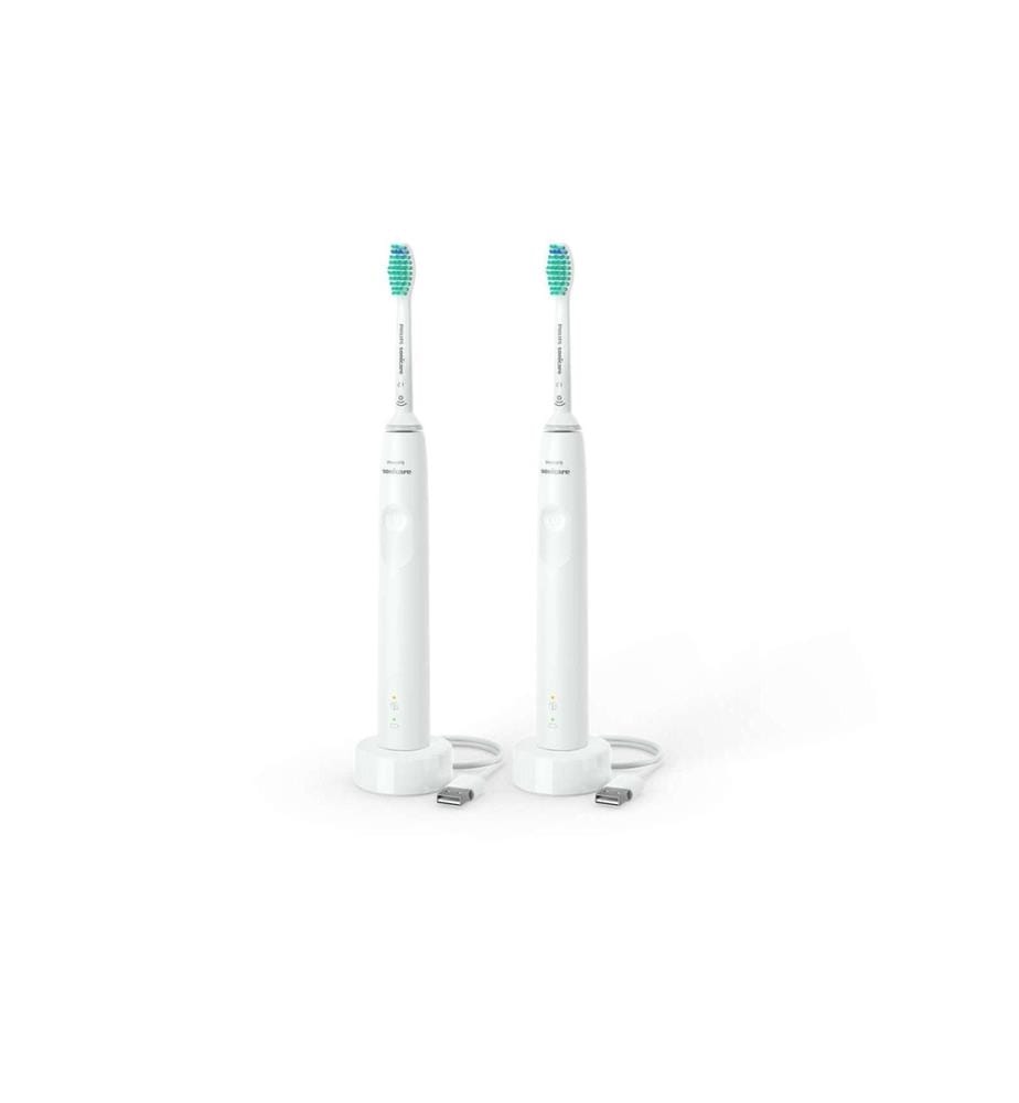 PHILIPS - Brosse à dents sonique Duo Sonicare Series 3100 Blanc