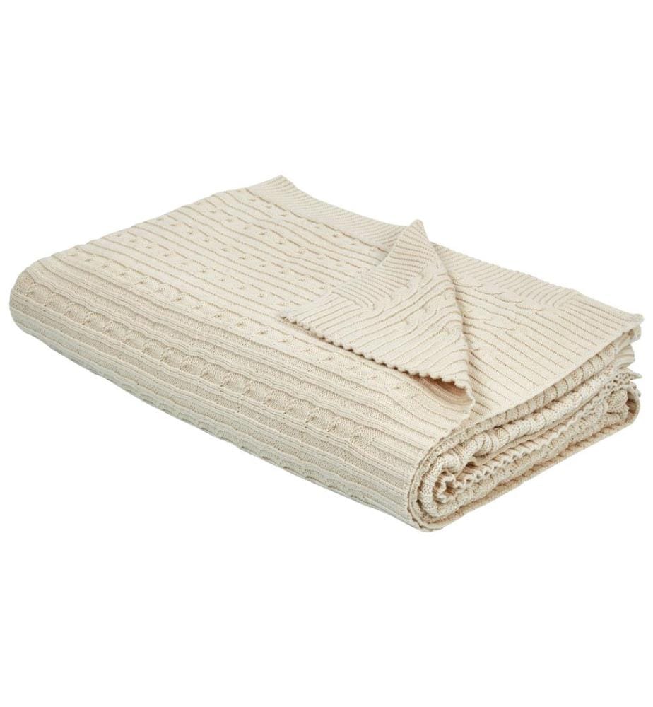Couverture ANAMUR Coton 110 x 180 cm Beige