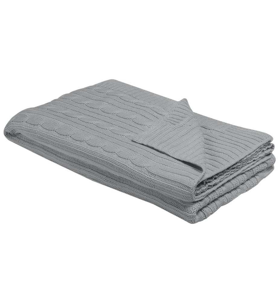 Couverture ANAMUR Coton 110 x 180 cm Gris clair