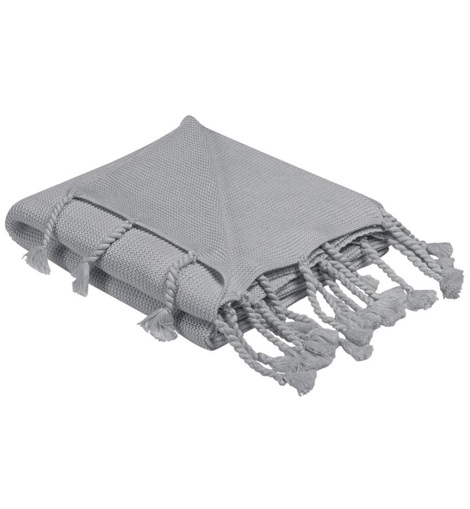 Couverture NAZILLI Coton 125 x 150 cm Gris clair
