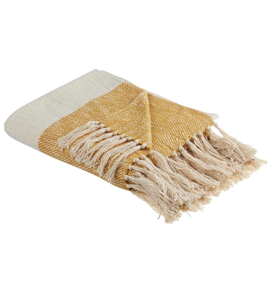 Couverture SALME Tissu 130 x 170 cm Beige