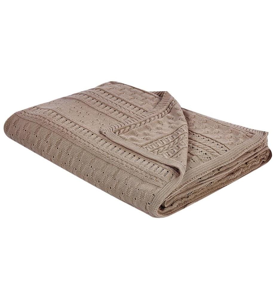 Couvre-lits DAULET Coton 150 x 200 cm Marron
