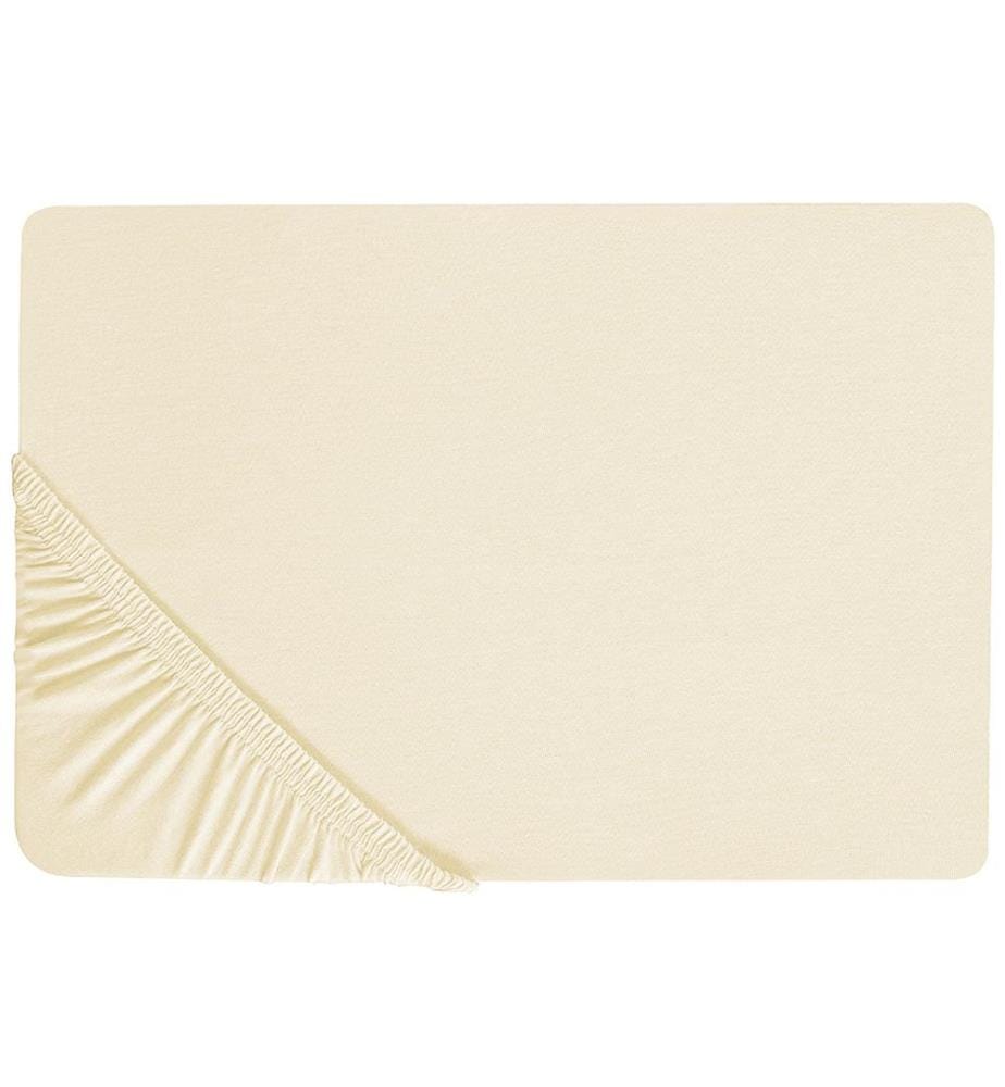 Drap housse JANBU Coton 140 x 200 cm Beige