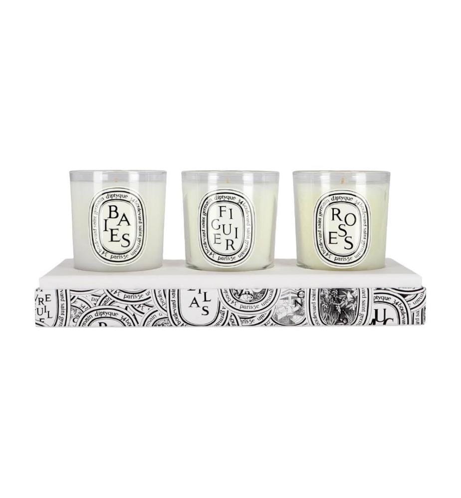 Set des bougies parfumées Baies / Figuier / Rose - 3x70 g