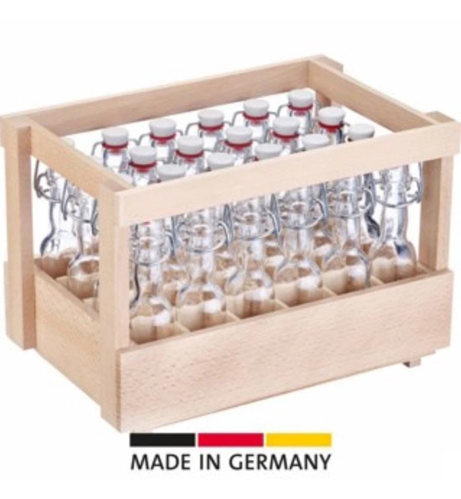 Set de 24 Mini-Bouteilles à Fermeture Clip, 40ml - Brun
