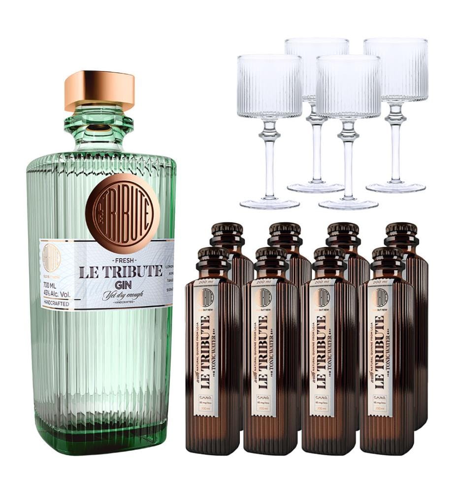 Le Tribute Gin & 8 Tonics avec 4 Verres
