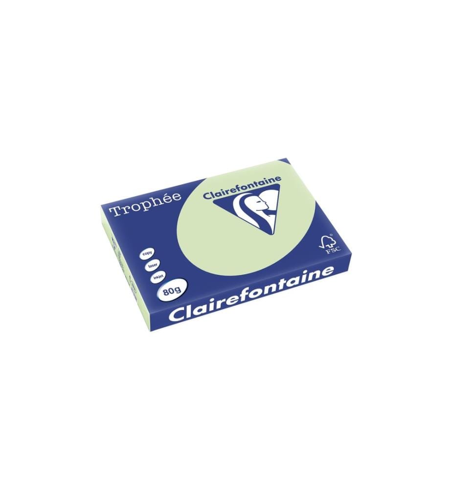 CLAIREFONTAINE - Papier pour photocopie Trophée Colored Copy FSC A4, ,80 g/m², Vert jade