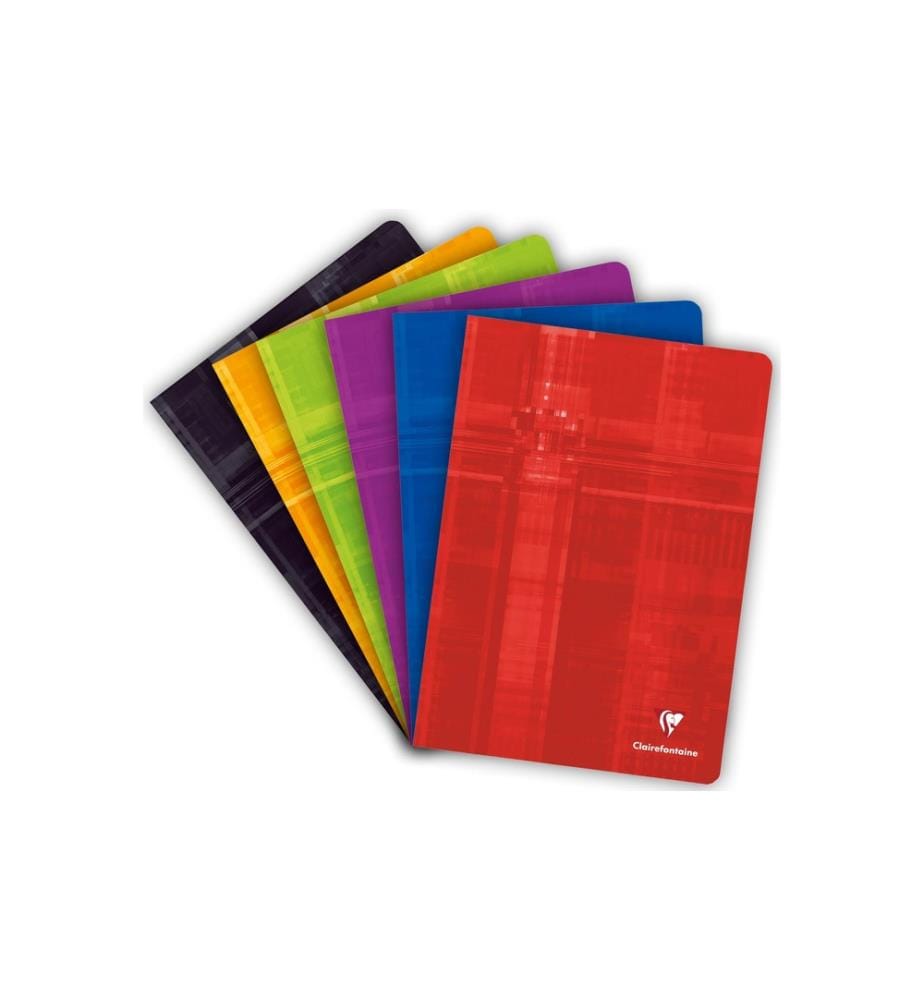 CLAIREFONTAINE - Cahier d'école 40 feuilles, A4, vierge, assorti, 10 Pièce/s