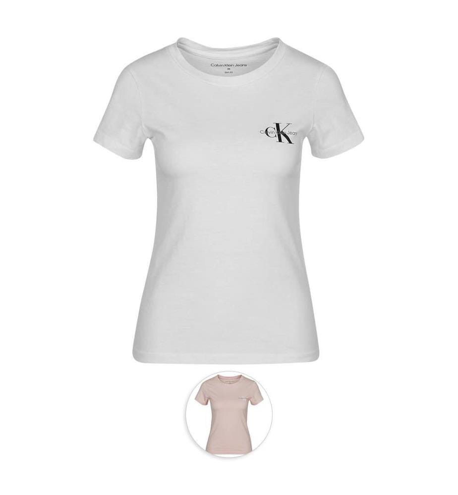 Pack de 2 T-Shirts Slim Fit - Rose Clair et Blanc