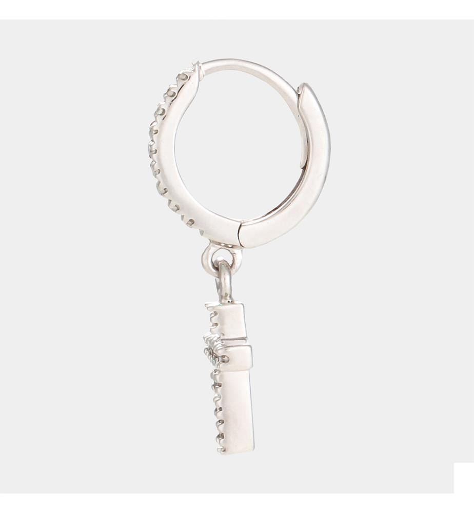 Boucles d’Oreilles Charms Cross - Or Blanc