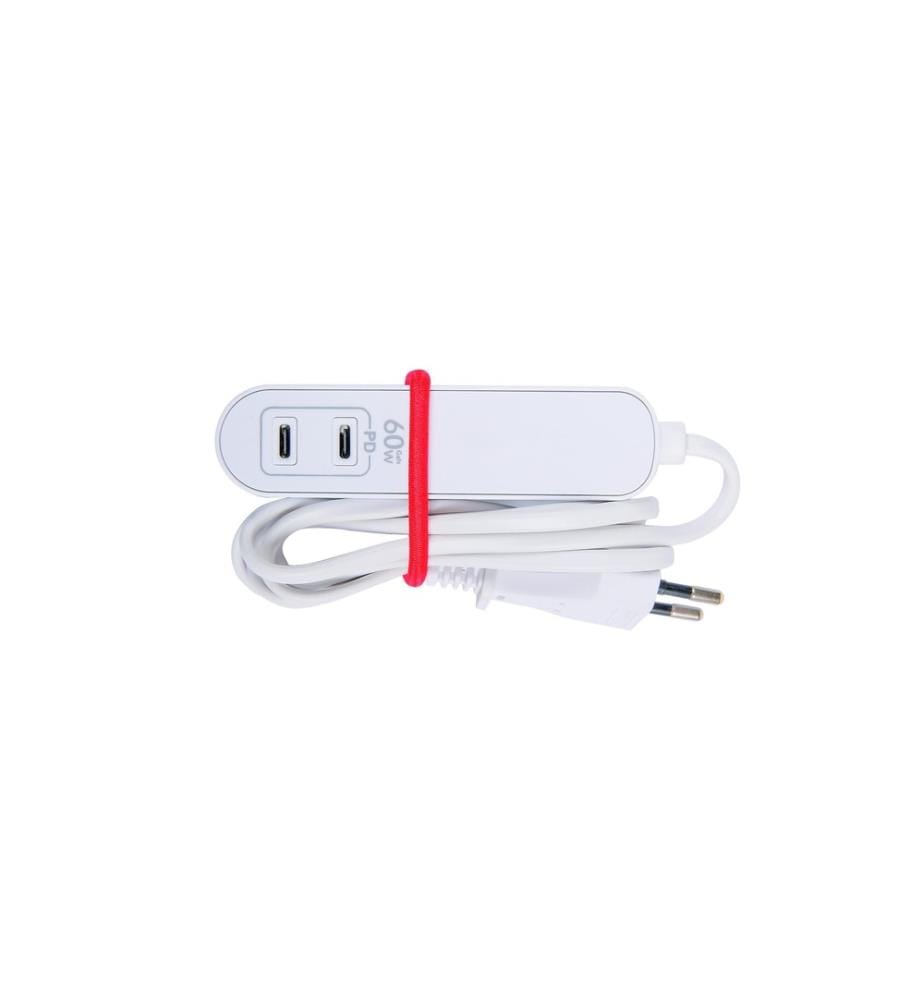 SKROSS - Bloc multiprises Station de voyage, 1xprise UE, 2xUSB-C, 1.5 m