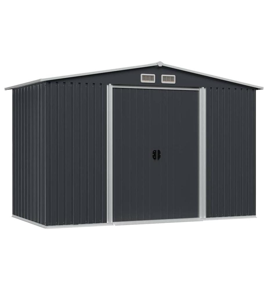 Abri de stockage pour jardin Anthracite Acier 257x205x178 cm
