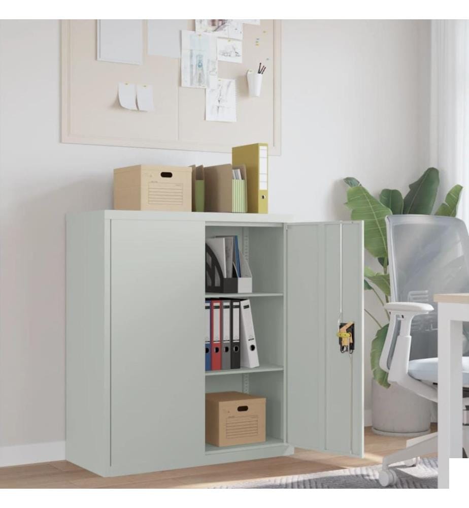 Classeur gris clair 90x40x105 cm acier