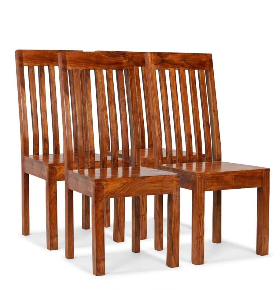 Chaises à manger lot de 4 bois massif moderne