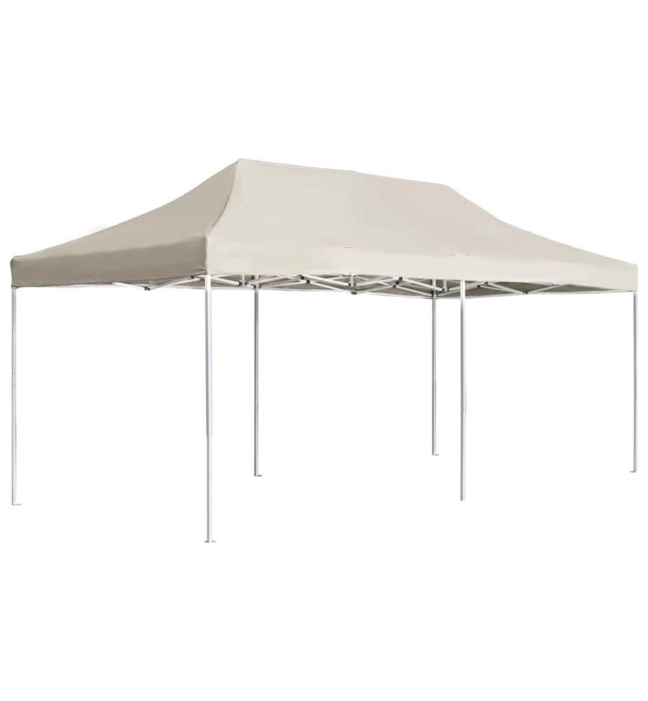 Tente de réception pliable Aluminium 6 x 3 m Crème