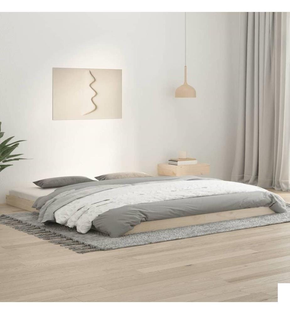 Cadre de lit 180x200 cm Super King bois de pin massif