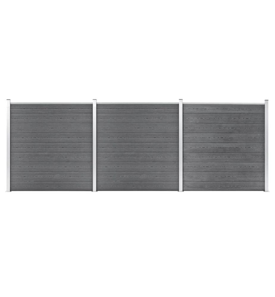 Clôture de jardin WPC 526x186 cm Gris