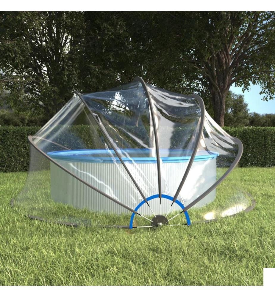 Dôme de piscine rond 467x234 cm PVC