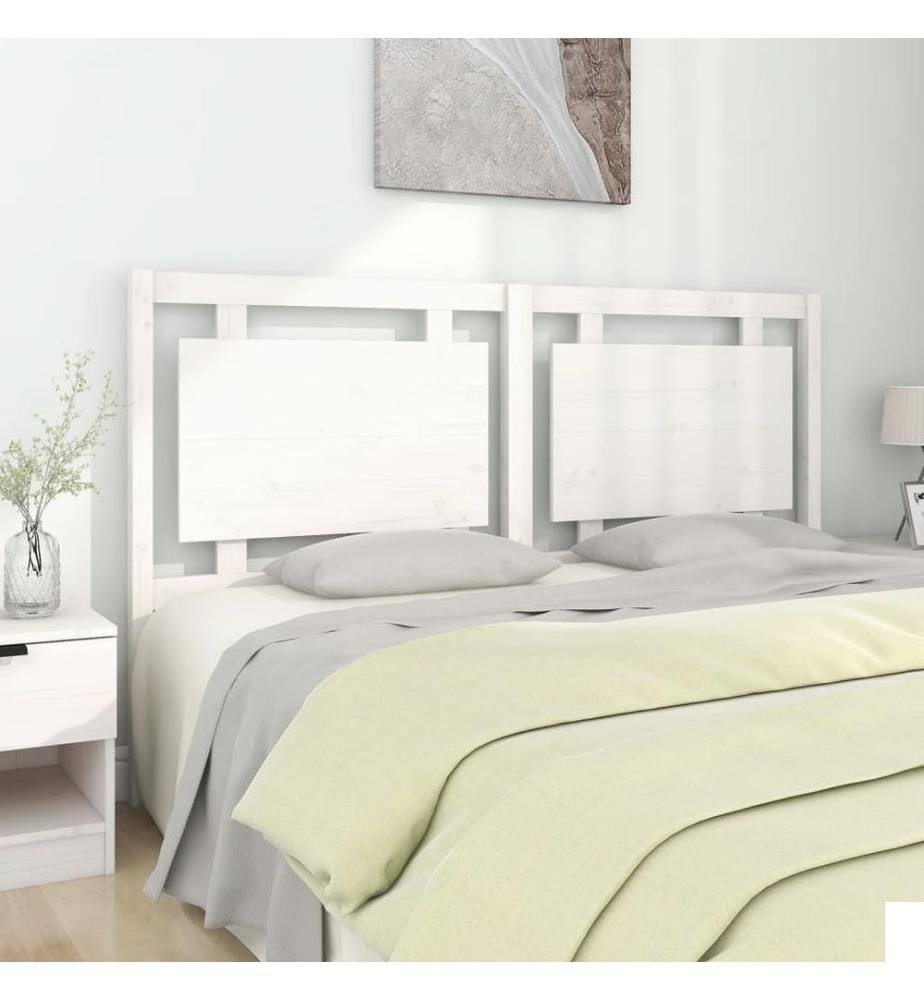 Tête de lit Blanc 165,5x4x100 cm Bois massif de pin